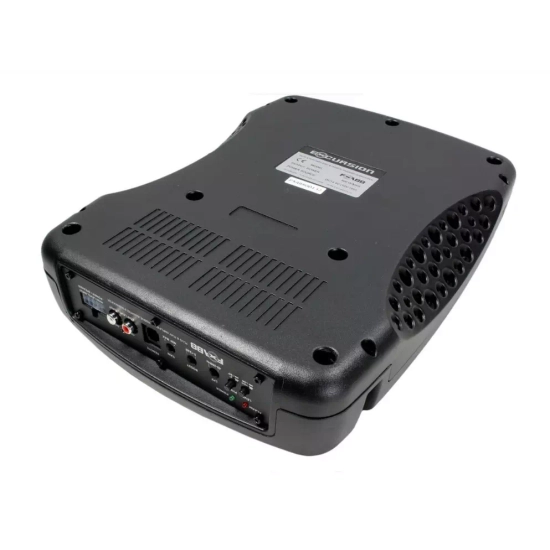 Excursion PXA-B8 active car subwoofer with a 20 cm / 8-inch driver – 150/500 W, die-cast aluminum enclosure, dual radiator, bass level controller.